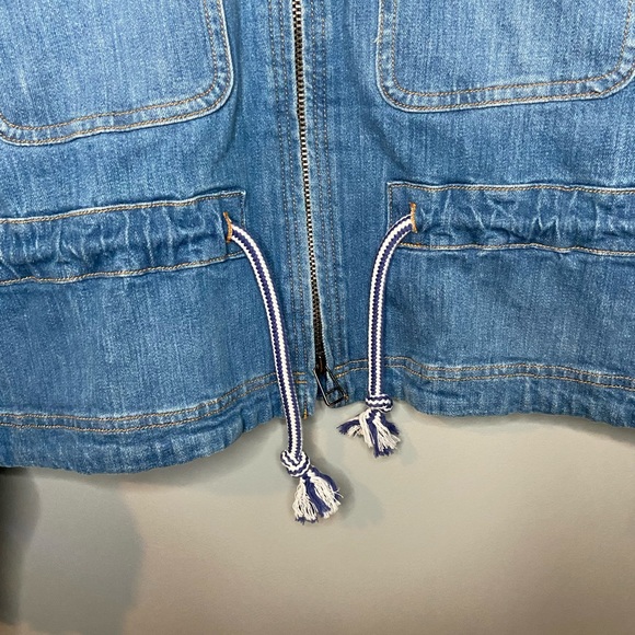 Veronica Beard Roz Drawstring Denim Jacket - Picture 9 of 15